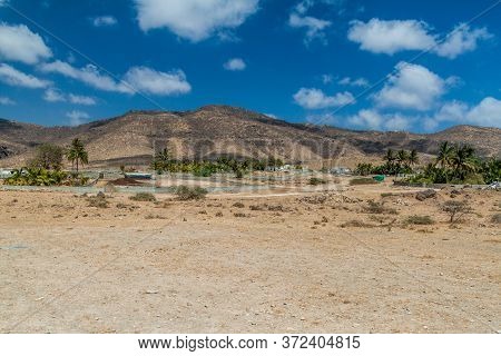 Small Village At Wadi Dharbat Near Salalah, Oman