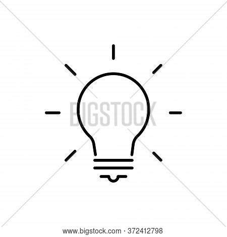 Light Bulb Icon On The White Background