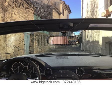Roof Top Car Parked In A Narrow Street In Provence