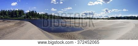 Panorama Of The Taiga River Agan, Ugra, Russia