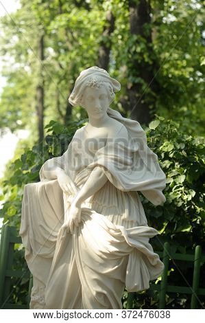 Russia, St. Petersburg, 13,07,2019  A Statue Of The Summer Garden