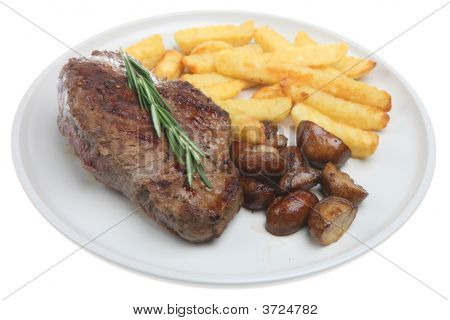 Bistecca, patatine & funghi
