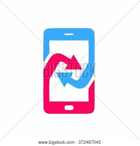 Mobile Phone Icon Isolated On White Background. Mobile Phone Icon In Trendy Design Style. Mobile Pho