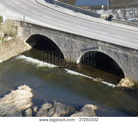 BrÃ¼cke Detail von oben gesehen