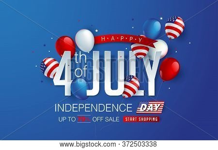 Independence Day Usa Sale Banner Template .4th Of July Celebration Poster Template.fourth Of July.