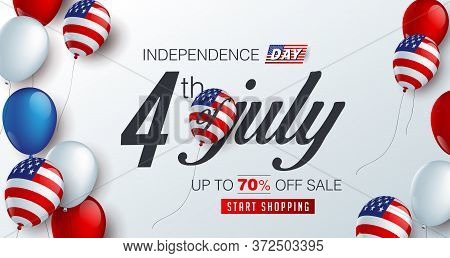 Independence Day Usa Sale Banner Template .4th Of July Celebration Poster Template.fourth Of July.