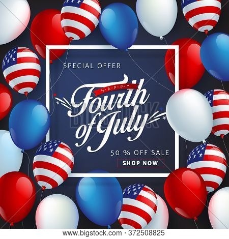 Independence Day Usa Sale Banner Template .4th Of July Celebration Poster Template.fourth Of July.