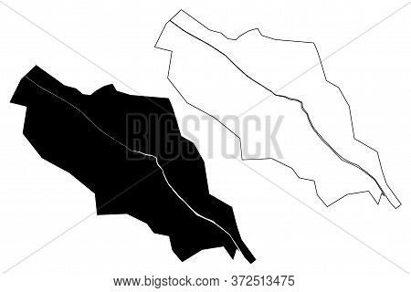 Dasoguz City (republic Of Turkmenistan, Turkmenia, Turkmenistanis, Dasoguz Province) Map Vector Illu
