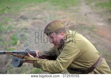 Russia, St. Petersburg, 13,05,2012 Reconstruction Of The Battles Of The Second World War