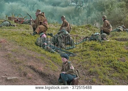 Russia, St. Petersburg, 13,05,2012 Reconstruction Of The Battles Of The Second World War
