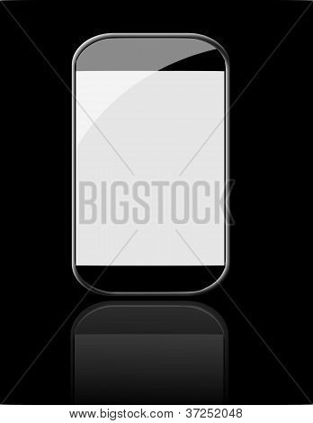 Smartphone vektor na černém pozadí