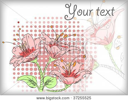 Abstract floral frame