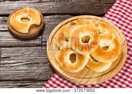 Pandequeso Traditional Colombian Food - Wood Table