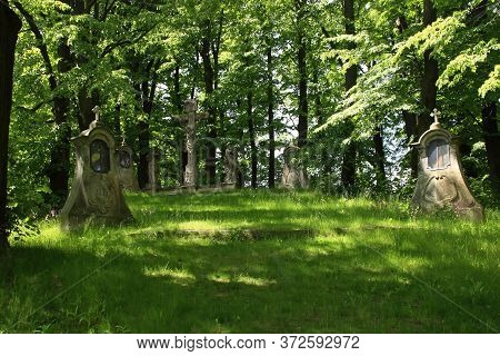 The Stations Of The Cross From St. Marienthal Near Ostritz In Saxony