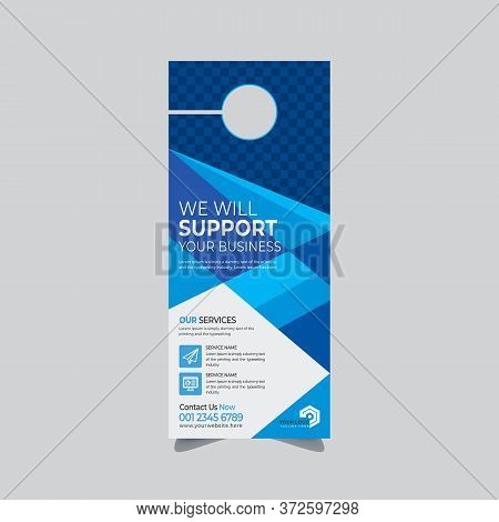 Corporate And Real Estate Door Hanger Design Template
