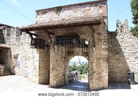 Ancient Castle In Brescia, A City In Northern Italy
