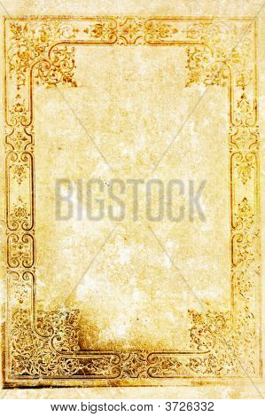 Antigo fundo com borda Floral