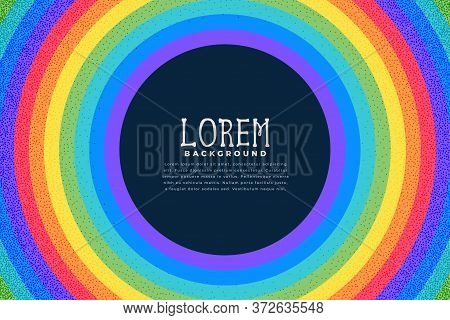 Colorful Circular Rainbow Color Pattern Background Design