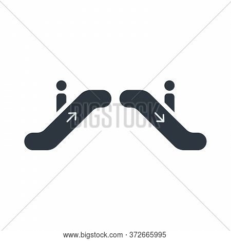 Escalator Going Up And Down Information Signal Icon With Arrow. Stock Vector Illustration Isolated O