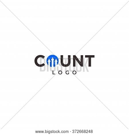 Wordmark Logo Design Of Count On White Background Colours - Eps10 - Vector.