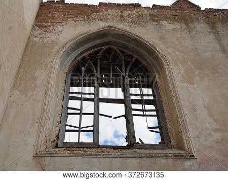 Ruins Of The Ancient Lutheran Church In Saratov, Russia. The Building In 1907 Was Built By The Germa