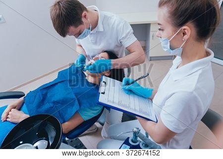 Dental Treatment With Expander. Modern Medical Technology