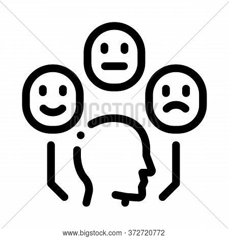 Positive Neutral Negative Human Feedback Icon Vector. Positive Neutral Negative Human Feedback Sign.