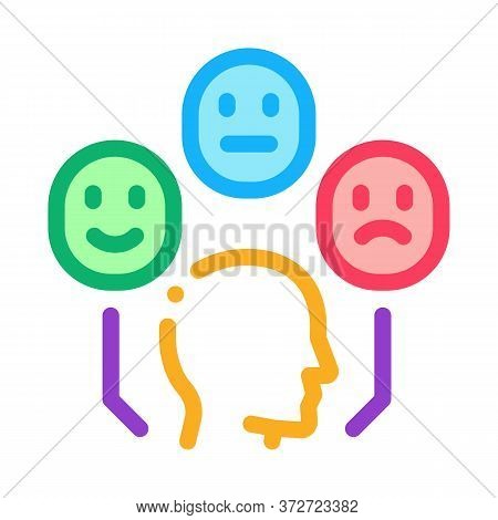 Positive Neutral Negative Human Feedback Icon Vector. Positive Neutral Negative Human Feedback Sign.