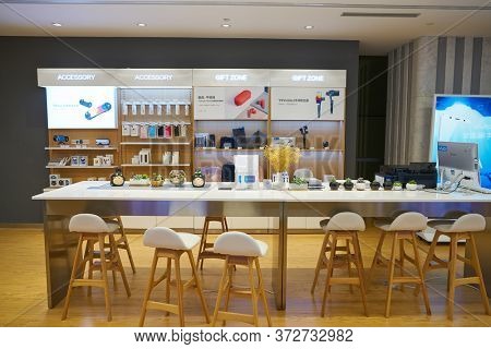SHENZHEN, CHINA - CIRCA APRIL, 2019: interior shot of China International Consumer Electronics Exchange/Exhibition Center (CEEC) at UpperHill in Shenzhen.