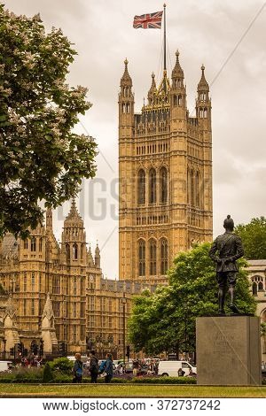 London, England, United Kingdom - ‎june ‎24, ‎2018: Big Ben Or The Great Bell Of The Striking Clock,