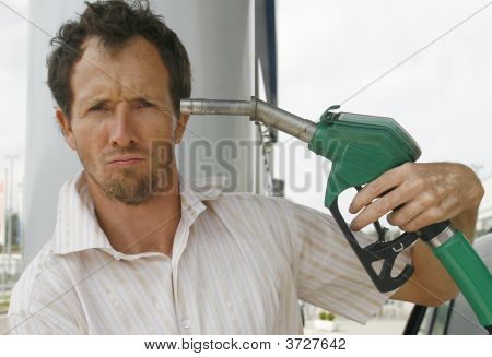 Man At Petrol Pump