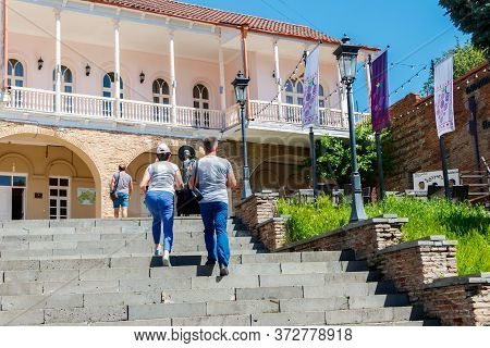Sighnaghi, Kakheti, Georgia - May 2, 2018: Wedding Palace In Center Of Signagi Or Sighnaghi City At 