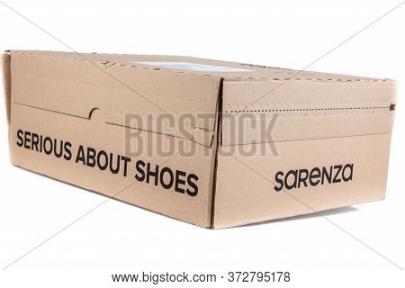 Bordeaux, Aquitaine / France - 12 12 2019 : Sarenza Shoes Delivered In Cardboard Ordered By Internet