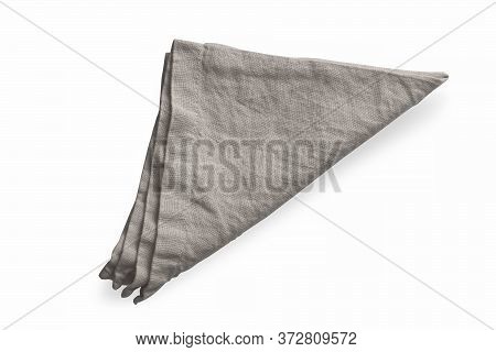 One Single Brown Table Setup Serving Linen Cotton Napkin