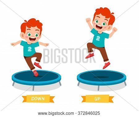 Cute Example Of Opposite Word Antonym For Kid