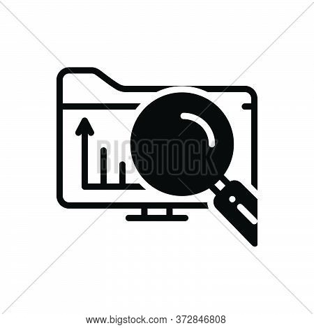 Black Solid Icon For Exploratory Explorative Research Investigation Inquiry