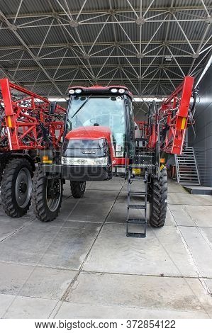 Kyiv, Ukraine - June 16, 2020: The Self-propelled Sprayer Tecnova At Kyiv, Ukraine On June 16, 2020