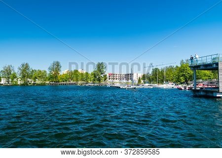 Olsztyn, Poland - May 31, 2020: View On Ukiel Lake Also Known As Krzywe Lake.