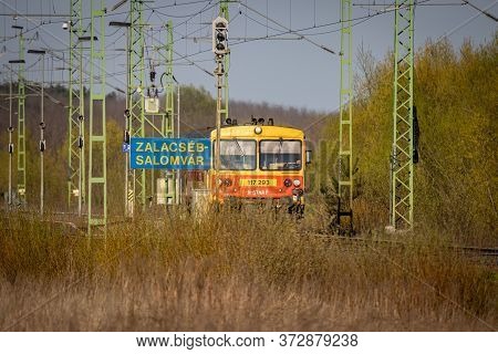 Zalacséb - Salomvár Train Station In Hungary