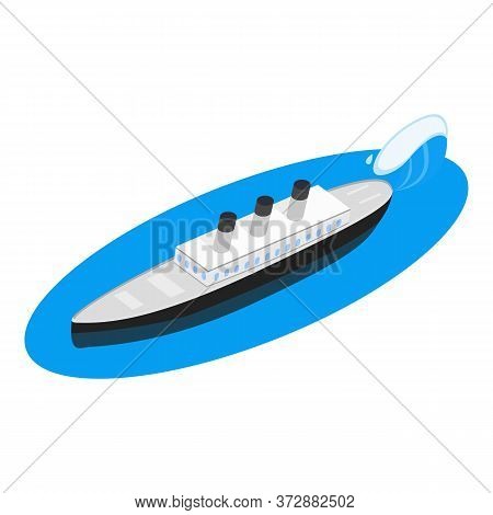 Steamship Icon. Isometric Illustration Of Steamship Vector Icon For Web