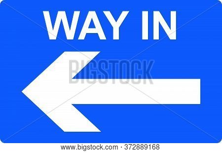 Way In car park sign Vector Illustration