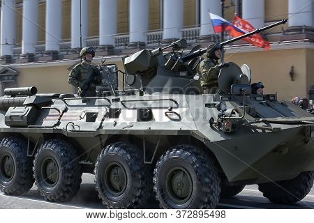 St Petersburg, Russia - May 09, 2015: Military Equipment On The Victory Parade
