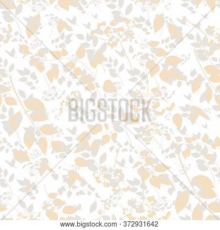 Seamless Pattern With Floral Ornaments. Vector Graphics. Stock Illustration.