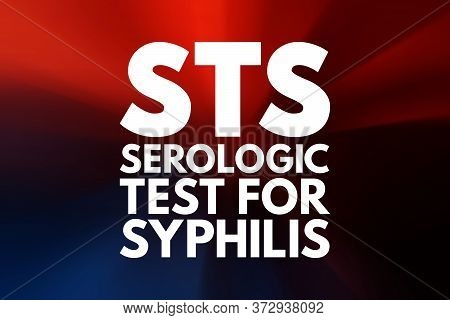 Sts - Serologic Test For Syphilis Acronym, Medical Concept Background