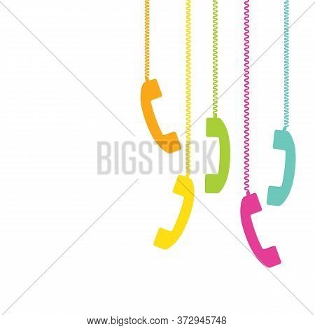 Phone Icon Vector. Call Center, Device Gadget, Telephone Contact