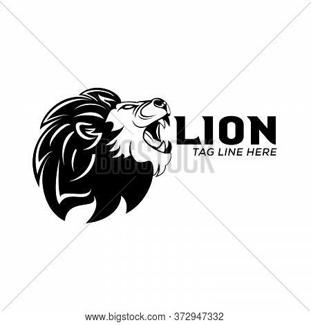Lion Logo Vector Template Design Icon Strong