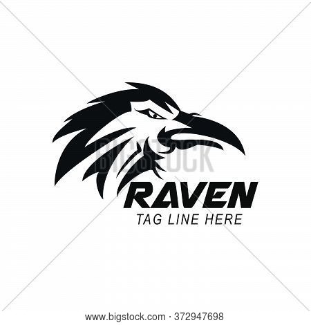 Raven Logo Design Vector Template Icon Abstract
