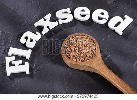 Linseed Organic Seeds - Linum Usitatissimum. Top View