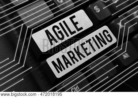 Text Caption Presenting Agile Marketing. Conceptual Photo Focusing Team Efforts That Deliver Value T
