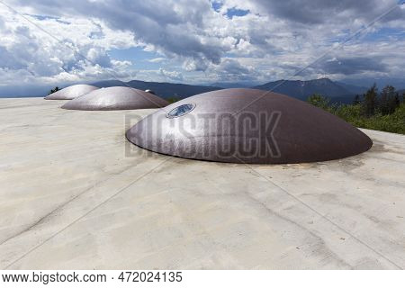 Asiago, Italy - July 25, 2020: View Of First World War Forte Campolongo